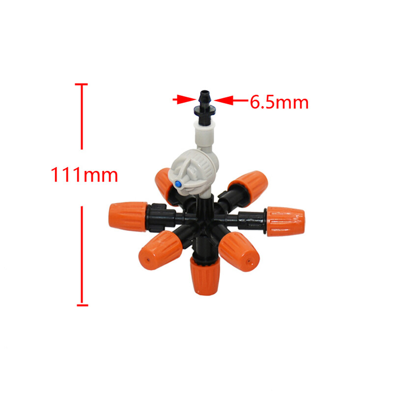 Irigare prin picurare duză de agățare agățată Aspersoare de ceață cu 7 căi pentru pulverizator de apă de grădină pentru seră 1 set