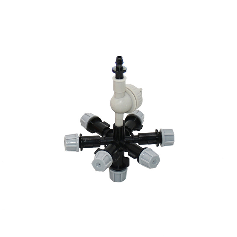 Irigare prin picurare duză de agățare agățată Aspersoare de ceață cu 7 căi pentru pulverizator de apă de grădină pentru seră 1 set