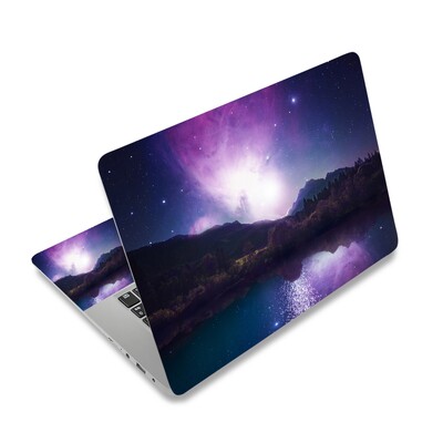 Autocolant impermeabil pentru piele pentru laptop, cu cer înstelat, husă pentru laptop, lipire repetată pentru 14/15/17 inchi Lenovo Apple Mac Dell Asus Ace