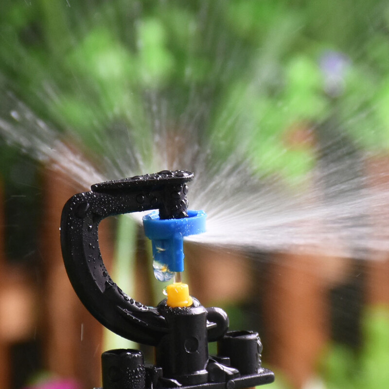 5db 180 360 fokos mikro öntözőszóró permetező 50 cm-es karó, forgó, fénytörő kerti öntözőfúvóka, 4/7 mm-es tömlő