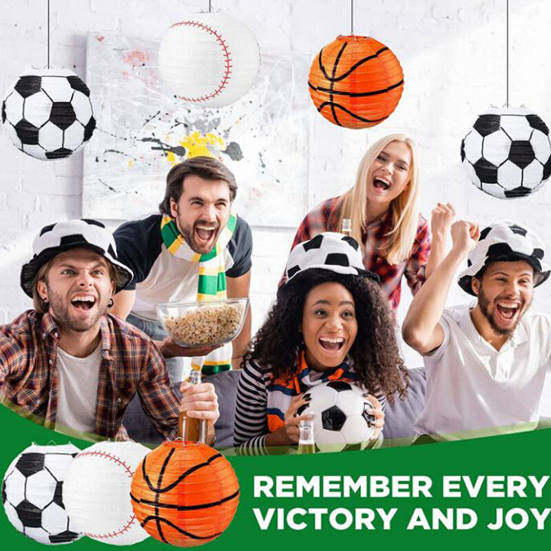 „Pasidaryk pats“ rankų darbo krepšinio futbolas beisbolo regbio popierinis žibintas mados lempos gaubtas su gimtadieniu vakarėlio dekoravimas vaikams berniuko reikmenys