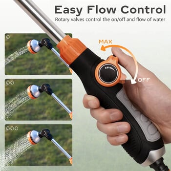 Diivoo Hose Sprayer Lawn Watering Πολυλειτουργικό πλυντήριο αυτοκινήτων υψηλής πίεσης Ανθεκτικά εργαλεία χειρός Hose sprinkle Nozzle Garden