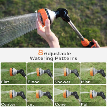 Diivoo Hose Sprayer Lawn Watering Πολυλειτουργικό πλυντήριο αυτοκινήτων υψηλής πίεσης Ανθεκτικά εργαλεία χειρός Hose sprinkle Nozzle Garden