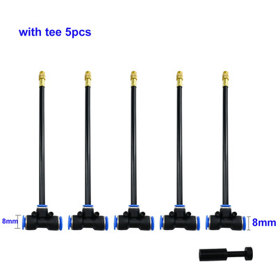 Laisvai lenkiamas geltonas vario dulksnos antgalis 8 mm tiesus stumiamas užraktas sujungimas sodo laistymo drėkinimo purkštuvas