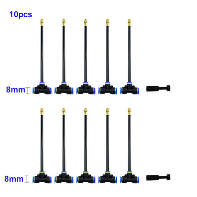 Laisvai lenkiamas geltonas vario dulksnos antgalis 8 mm tiesus stumiamas užraktas sujungimas sodo laistymo drėkinimo purkštuvas
