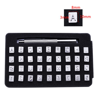 LMDZ 36db 3mm/6mm acél ábécé szám bélyegző lyukasztókészlet bőr kézműves bélyegző szerszámok bőrfaragó pecsét Bőr kézműves bélyegek