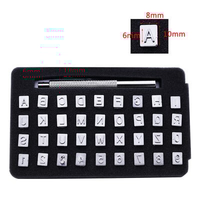 LMDZ 36db 3mm/6mm acél ábécé szám bélyegző lyukasztókészlet bőr kézműves bélyegző szerszámok bőrfaragó pecsét Bőr kézműves bélyegek