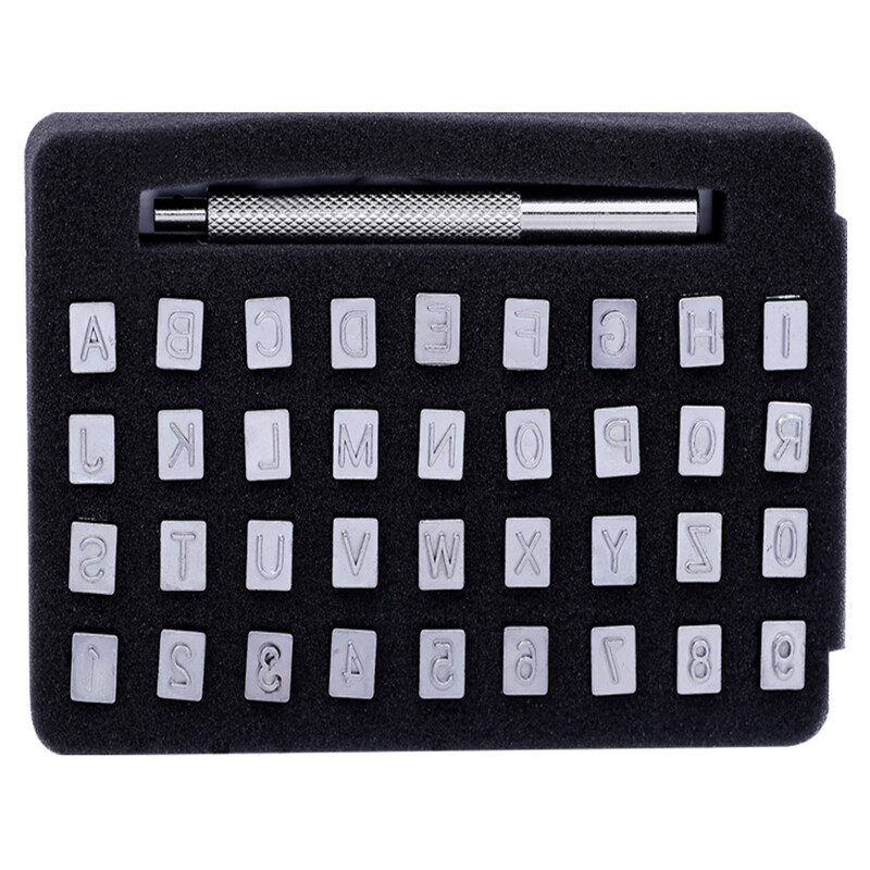 LMDZ 36db 3mm/6mm acél ábécé szám bélyegző lyukasztókészlet bőr kézműves bélyegző szerszámok bőrfaragó pecsét Bőr kézműves bélyegek