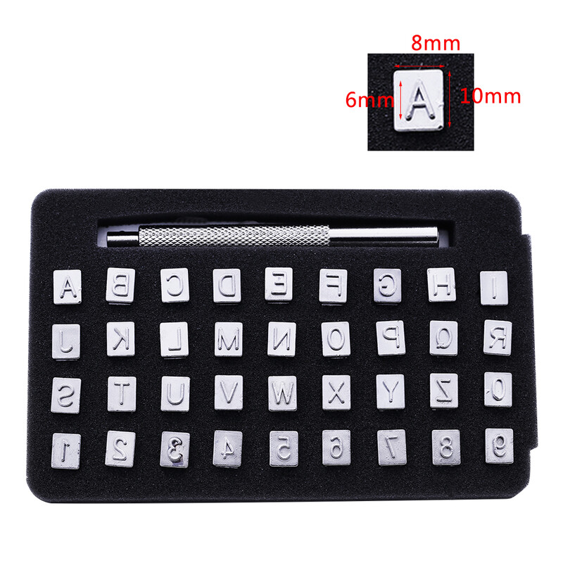 LMDZ 36db 3mm/6mm acél ábécé szám bélyegző lyukasztókészlet bőr kézműves bélyegző szerszámok bőrfaragó pecsét Bőr kézműves bélyegek