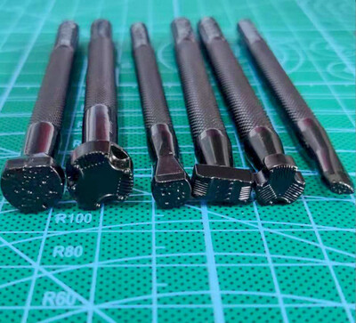  Alati za izradu kožnog radnog sedla Rezbarenje kožnih pečata 6 komada Kalup za utiskivanje