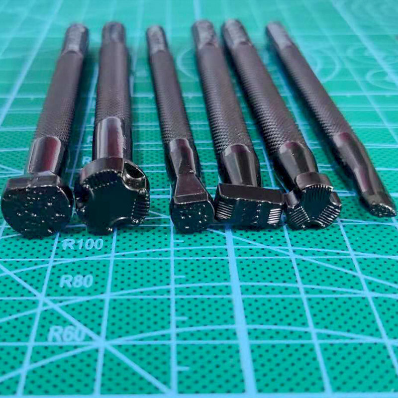  Alati za izradu kožnog radnog sedla Rezbarenje kožnih pečata 6 komada Kalup za utiskivanje