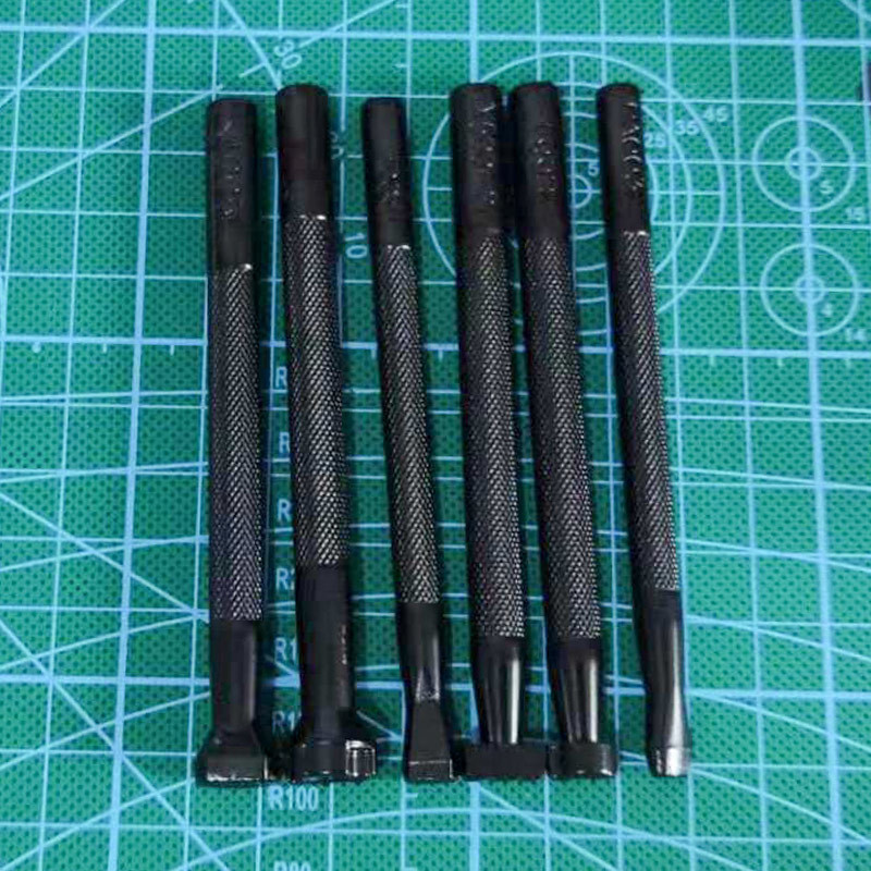  Alati za izradu kožnog radnog sedla Rezbarenje kožnih pečata 6 komada Kalup za utiskivanje