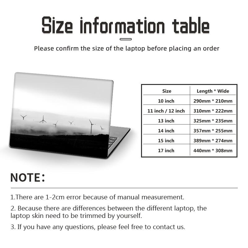 Laptop Skins Stickers Simple Cover 13,3"15,6"17" Vinyl Skins Sticker Laptop tok Macbook Pro/Lenovo/Dell/Hp Decorate Decal