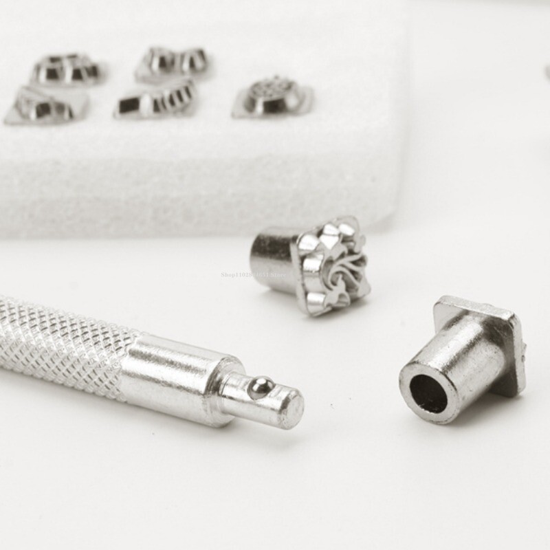 Alat za utiskivanje kože 12 znakova/životinjskih i biljnih uzoraka DIY Alat za utiskivanje ukrasa za utiskivanje kože/biljnog štavljenja