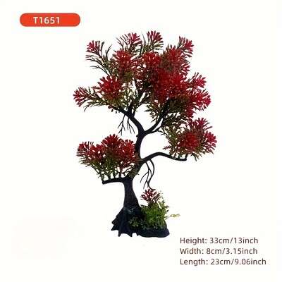 Szimuláció vízüveg akvárium tereprendezés dekoráció vízi növény fa utánzata akvárium dísz DIY akvárium dekor nagy méret