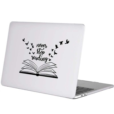Never Stop Reading Vinilna naljepnica za prijenosno računalo Naljepnica za prijenosno računalo za Macbook Pro 14 16 Air Retina 11 13 15 inča Mac Skin Chromebook Decor