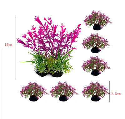 7 vnt akvariumo augalai Dirbtinių vandens augalų modeliavimas povandeninio rezervuaro vandens žolės dekoravimo priedai