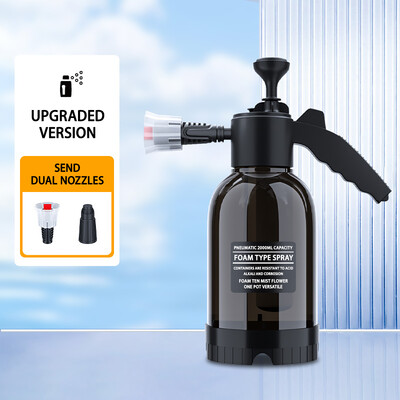 Ψεκαστήρας αφρού αντλίας χειρός 2L με 3 τύπους ακροφυσίων Πνευματικός αφρός Cannon Snow Foam Car Wash Bottle Spray Καθαρισμός παραθύρου αυτοκινήτου