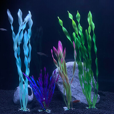 1PC 12-30cm Симулация на морска трева Fish Tank Озеленяване Декорация Имитация на водно растение Орнамент за аквариум Направи си сам декорация на аквариум