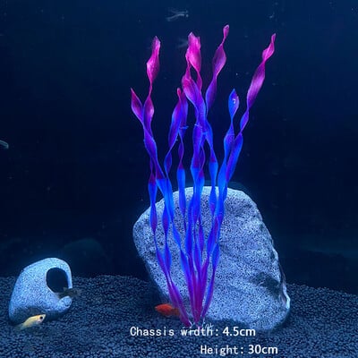 1vnt 12–30 cm imitacija, jūros žolės žuvų rezervuaro kraštovaizdžio dekoracija, vandens augalų imitacija, akvariumo ornamentas, „pasidaryk pats“ žuvų bako dekoras