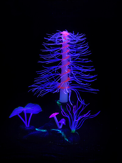 Kunstlik fluorestseeruv ränidioksiid ge haru korallide akvaarium veealune maastik veetaimedekoratsioon kalapaagi kaunistus