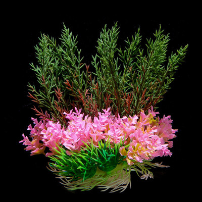 Kunstlik plastist vesirohutaim akvaariumi akvaariumi haljastuskaunistused