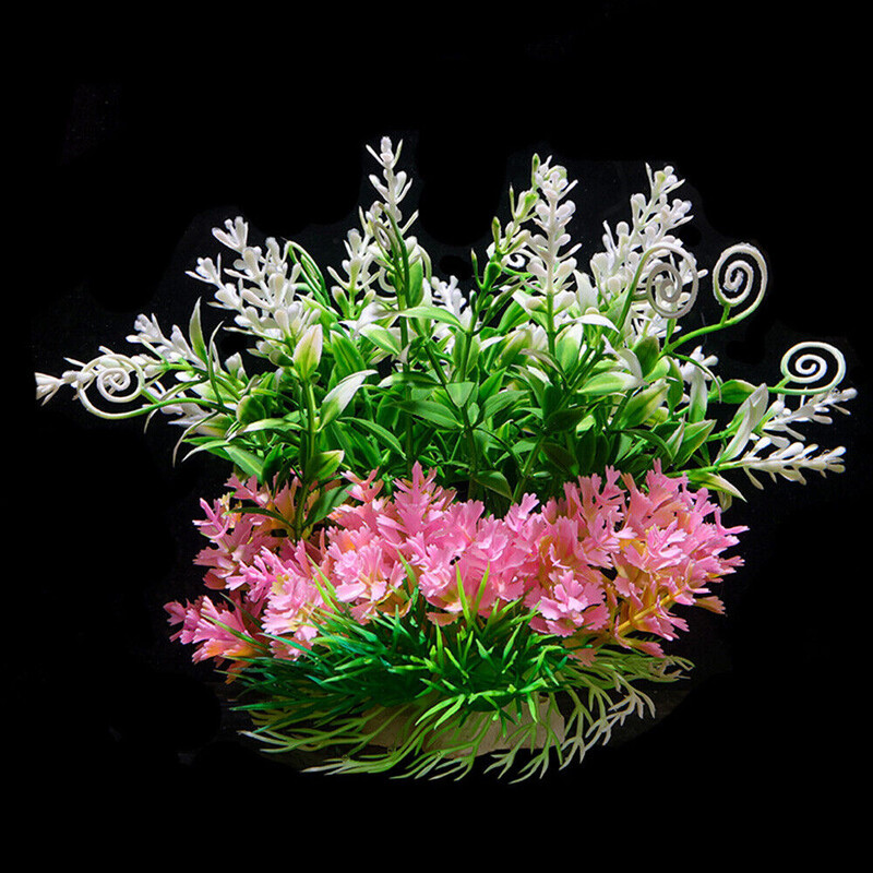 Kunstlik plastist vesirohutaim akvaariumi akvaariumi haljastuskaunistused