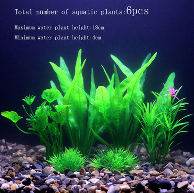 Veealune akvaarium Kunstlik veetaim Akvaarium Roheline Maailm Dekoratsioon Plastist taimed Muru umbrohud Ornament Kauss Dekoratiivne