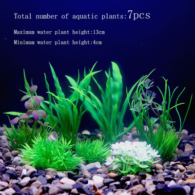 Veealune akvaarium Kunstlik veetaim Akvaarium Roheline Maailm Dekoratsioon Plastist taimed Muru umbrohud Ornament Kauss Dekoratiivne