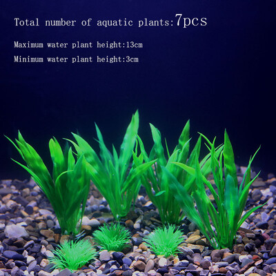 Veealune akvaarium Kunstlik veetaim Akvaarium Roheline Maailm Dekoratsioon Plastist taimed Muru umbrohud Ornament Kauss Dekoratiivne