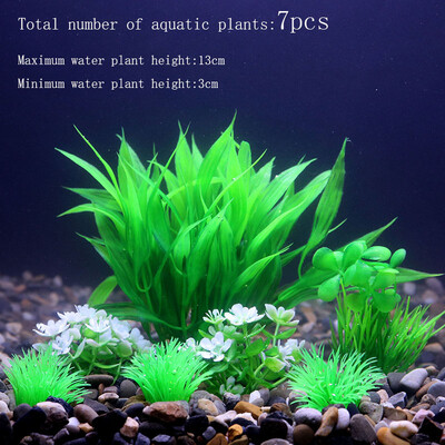 Veealune akvaarium Kunstlik veetaim Akvaarium Roheline Maailm Dekoratsioon Plastist taimed Muru umbrohud Ornament Kauss Dekoratiivne
