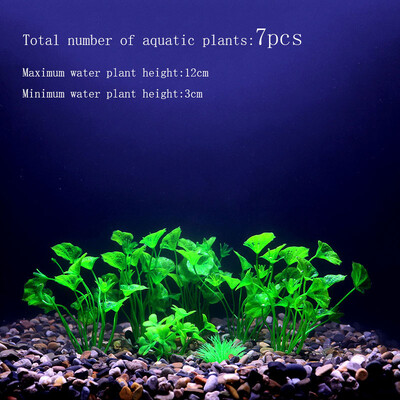 Veealune akvaarium Kunstlik veetaim Akvaarium Roheline Maailm Dekoratsioon Plastist taimed Muru umbrohud Ornament Kauss Dekoratiivne