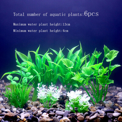 Veealune akvaarium Kunstlik veetaim Akvaarium Roheline Maailm Dekoratsioon Plastist taimed Muru umbrohud Ornament Kauss Dekoratiivne