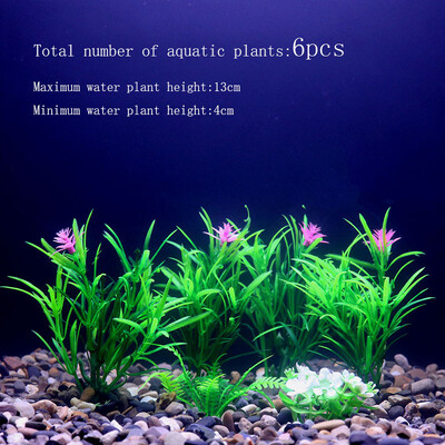 Veealune akvaarium Kunstlik veetaim Akvaarium Roheline Maailm Dekoratsioon Plastist taimed Muru umbrohud Ornament Kauss Dekoratiivne