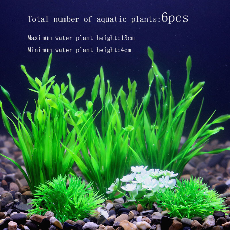 Veealune akvaarium Kunstlik veetaim Akvaarium Roheline Maailm Dekoratsioon Plastist taimed Muru umbrohud Ornament Kauss Dekoratiivne