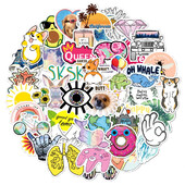 100 csomag/db Aranyos Vsco Vinyl Esztétikai Vízálló matricák Laptop Hydroflask Számítógépes matricák tinédzsereknek, gyerekeknek, lányoknak