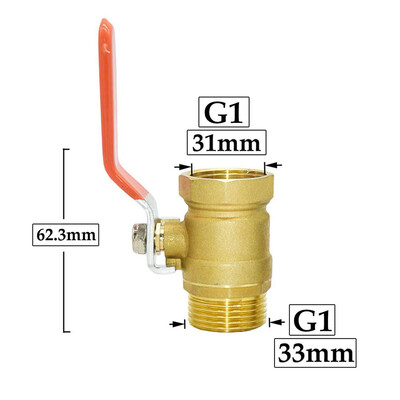 1/2 3/4 1" sárgaréz menetes csatlakozószelep Vízcsőszerelvények Gyorscsatlakozó golyóscsap Kerti öntözés Öntözés Réz csatlakozó