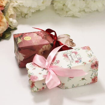 10 τμχ/παρτίδα Μαρμάρινο σχέδιο Wedding Dragees Box Flower Wedding Party Gift Boxes Μπομπονιέρες Γάμου Κουτιά δώρου για εκδηλώσεις γάμου