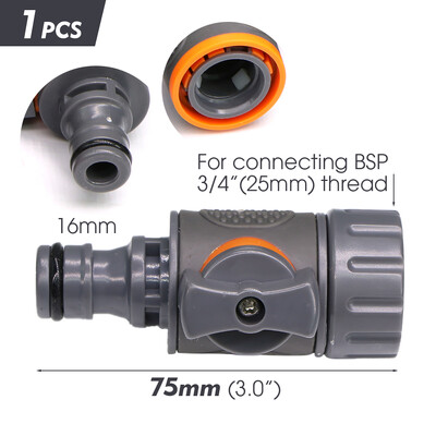 1/2" 3/4" 1" vyriškas adapteris Y-jungties vandens laistymo priedai Naudotini sodo žarnos čiaupo įjungimo/išjungimo vožtuvas 16 mm greitoji jungtis