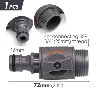 1/2" 3/4" 1" vyriškas adapteris Y-jungties vandens laistymo priedai Naudotini sodo žarnos čiaupo įjungimo/išjungimo vožtuvas 16 mm greitoji jungtis