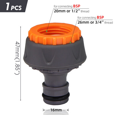 1/2" 3/4" 1" vyriškas adapteris Y-jungties vandens laistymo priedai Naudotini sodo žarnos čiaupo įjungimo/išjungimo vožtuvas 16 mm greitoji jungtis