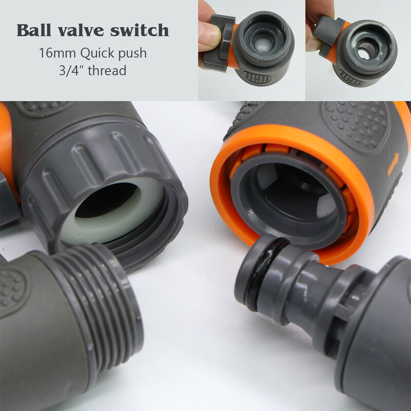 1/2" 3/4" 1" vyriškas adapteris Y-jungties vandens laistymo priedai Naudotini sodo žarnos čiaupo įjungimo/išjungimo vožtuvas 16 mm greitoji jungtis