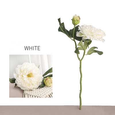 Luxury 2 Heads Big Coked Peony Vintage τεχνητό λουλούδι διακόσμηση γάμου flores artificiales mariage λευκή φλοράλ διακόσμηση σπιτιού