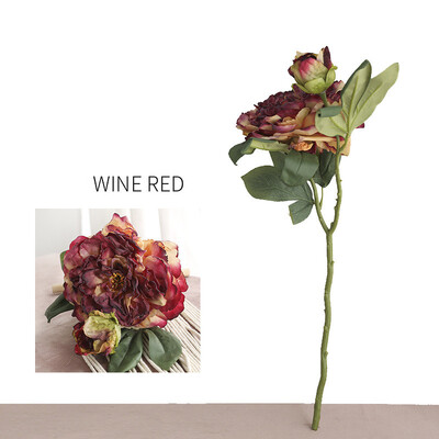 Luxury 2 Heads Big Coked Peony Vintage τεχνητό λουλούδι διακόσμηση γάμου flores artificiales mariage λευκή φλοράλ διακόσμηση σπιτιού