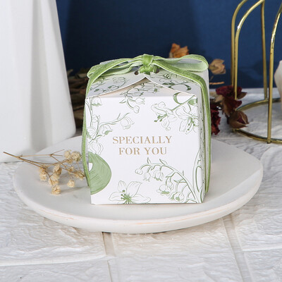 Nova vjenčana kutija za slatkiše s mašnom od vrpce Kutija za čokoladu Potrepštine za vjenčanje Kutija za pakiranje poklona Pokloni koje su pokazale bebe Poklon vrećice