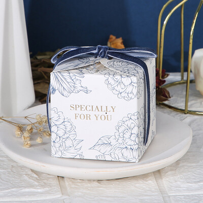 Nova vjenčana kutija za slatkiše s mašnom od vrpce Kutija za čokoladu Potrepštine za vjenčanje Kutija za pakiranje poklona Pokloni koje su pokazale bebe Poklon vrećice