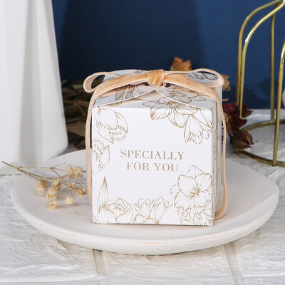 Nova vjenčana kutija za slatkiše s mašnom od vrpce Kutija za čokoladu Potrepštine za vjenčanje Kutija za pakiranje poklona Pokloni koje su pokazale bebe Poklon vrećice