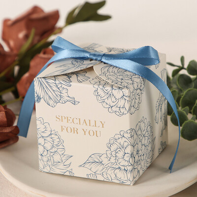 Nova vjenčana kutija za slatkiše s mašnom od vrpce Kutija za čokoladu Potrepštine za vjenčanje Kutija za pakiranje poklona Pokloni koje su pokazale bebe Poklon vrećice