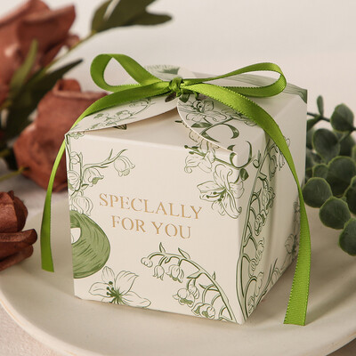 Nova vjenčana kutija za slatkiše s mašnom od vrpce Kutija za čokoladu Potrepštine za vjenčanje Kutija za pakiranje poklona Pokloni koje su pokazale bebe Poklon vrećice