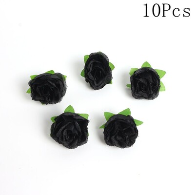 2/5/10 buc capete de flori artificiale negre pentru decorarea nunții flori false pentru decorarea peretelui cu flori pentru cameră, bricolaj, coroană, artizanat, accesoriu cadou